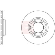Apec 2 x Vented Front Brake Discs DSK730-x2