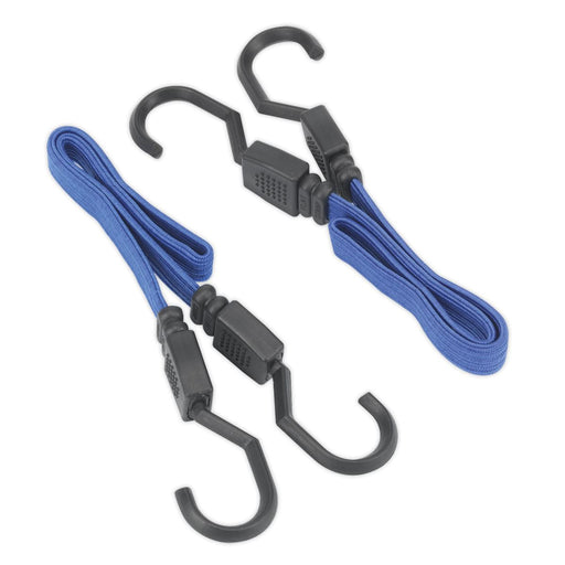Sealey Flat Bungee Cord Set 460mm 2pc BCS15 Sealey - Dynamic Drive