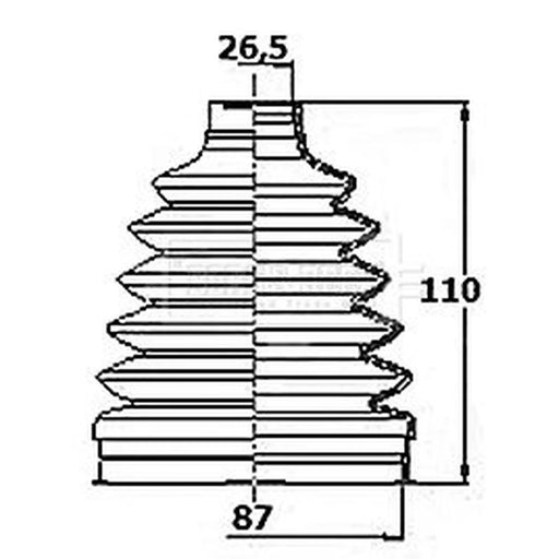 Borg & Beck Drive Shaft Bellow Kit Wheel Side Thermoplast BCB6154