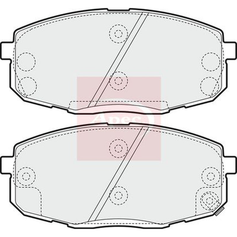 Apec Front & Rear Brake Discs & Pads fits Kia Pro Cee'D 2008-2013 1.4 1.6 2.0