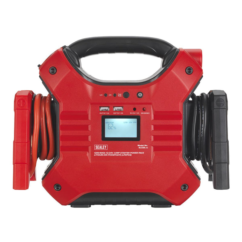 Sealey Jump Starter Power Pack Lithium-ion Phosphate (LiFePo4) 12/24V 1200/600 P Sealey - Dynamic Drive