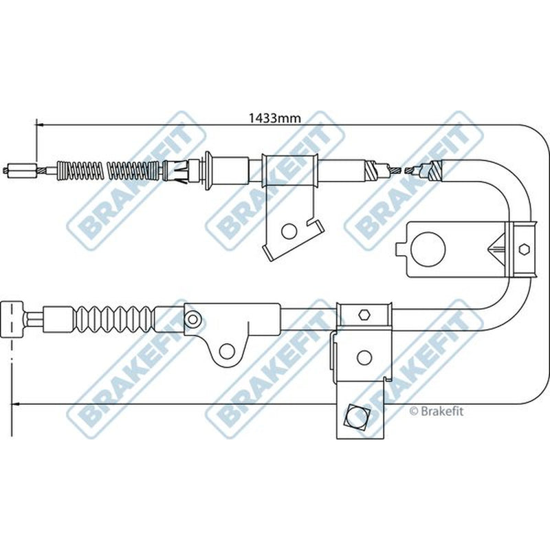 Apec Handbrake Cable Right Rear fits Nissan Micra II 1992-2000 1.0 1.3