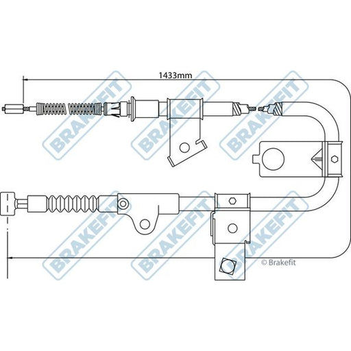 Apec Handbrake Cable Right Rear fits Nissan Micra II 1992-2000 1.0 1.3