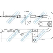 Apec Handbrake Cable Right Rear BBC3306
