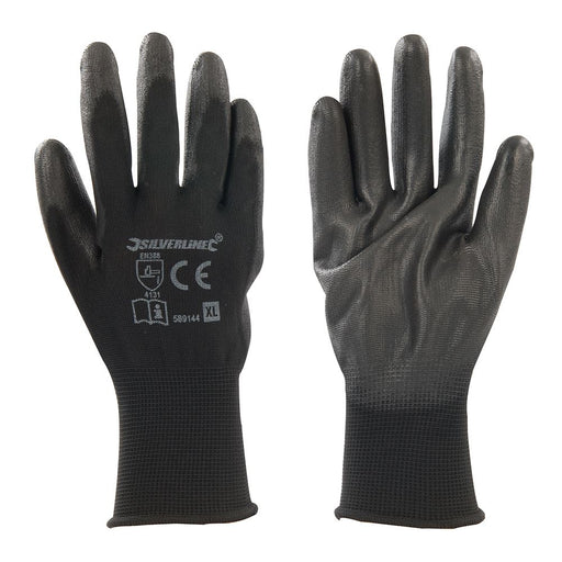 Silverline Black Palm Gloves XL 10 Silverline - Dynamic Drive