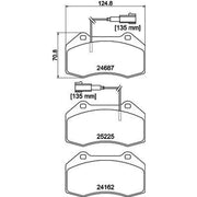 DON Front Brake Pad Set fits Abarth 500 / 595 / 695 2008 on 1.4