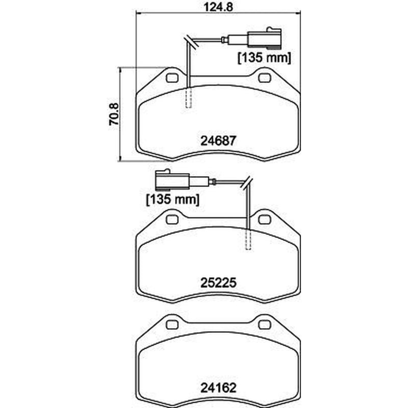 Mintex Front Brake Pad Set fits Abarth 500 / 595 / 695 2008 on 1.4