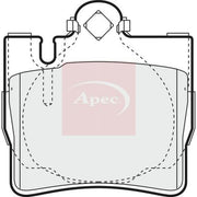 Apec Rear Brake Pad Set fits Mercedes-Benz S-Class 1998-2006