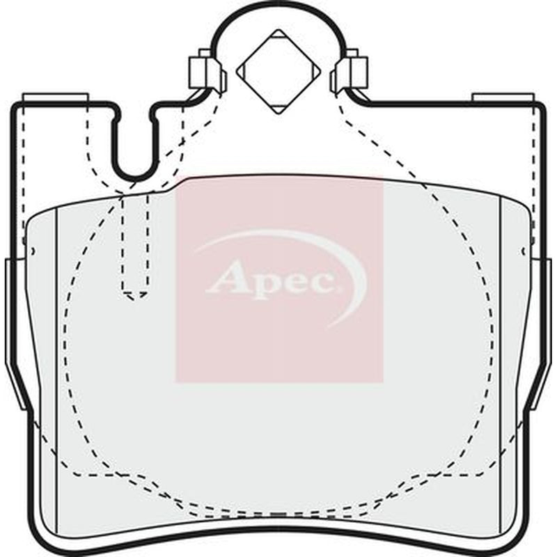 Apec Rear Brake Pad Set fits Mercedes-Benz S-Class 1998-2006