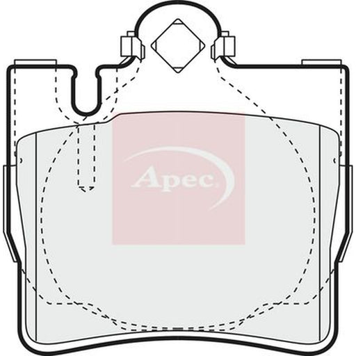 Apec Rear Brake Pad Set fits Mercedes-Benz S-Class 1998-2006