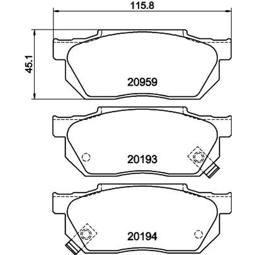 Mintex Front Brake Internally Vented Discs & Pads fits Honda Crx 1989-1992 1.6