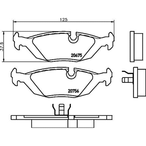 Mintex Rear Brake Pad Set MDB1239