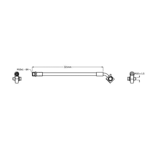 Juratek Brake Hydraulic Hose Line Front Right fits Opel Astra K 2015-2021