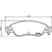 Mintex Front Brake Pad Set fits Citroën C5 I 2001-2004 1.8