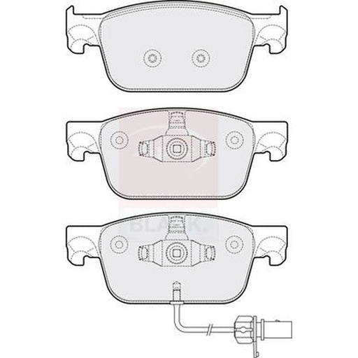 Apec Black Front Brake Pad Set fits Audi A4 Allroad B9 2016-2019 2.0