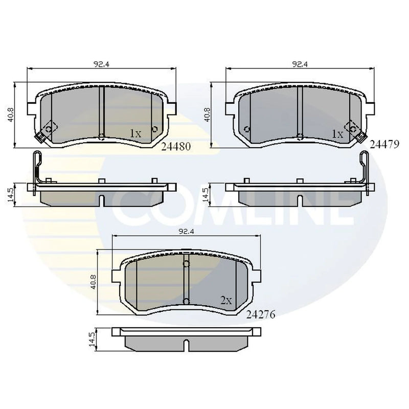 Comline Rear Brake Discs & Pads fits Kia Picanto I 2005-2011 1.1