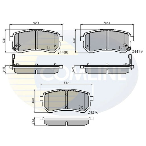 Comline Rear Brake Discs & Pads fits Kia Picanto I 2005-2011 1.1