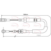 Apec Handbrake Cable Front fits Peugeot Boxer 2000-2006 2.0 2.2 2.8