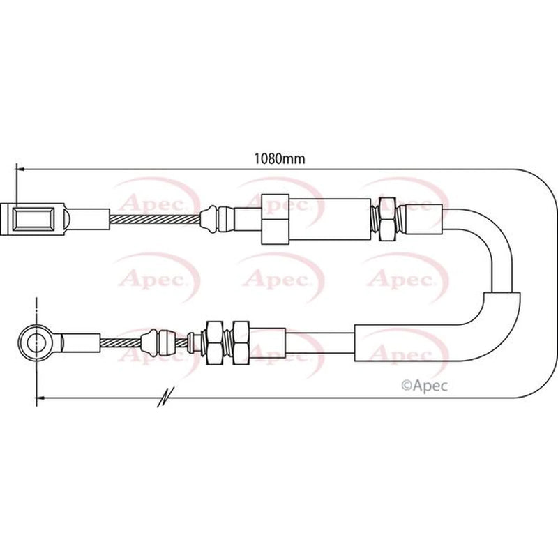 Apec Handbrake Cable Front CAB1068
