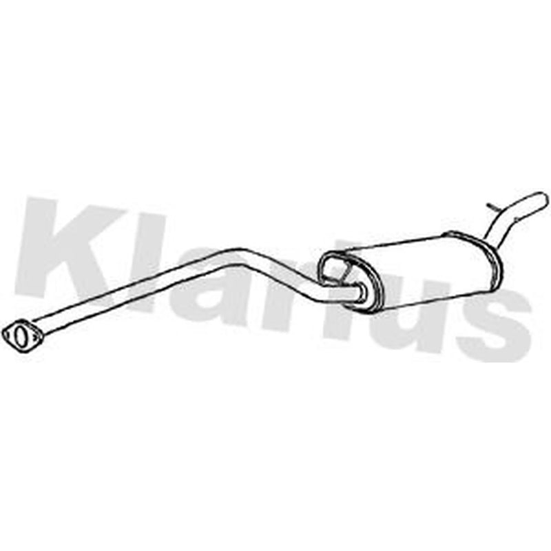 Klarius Box With Centre Pipe Centre fits Ford C-Max 2007-2010 1.6