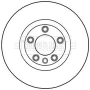 Borg & Beck 2 x Front Vented Brake Discs BBD5757S