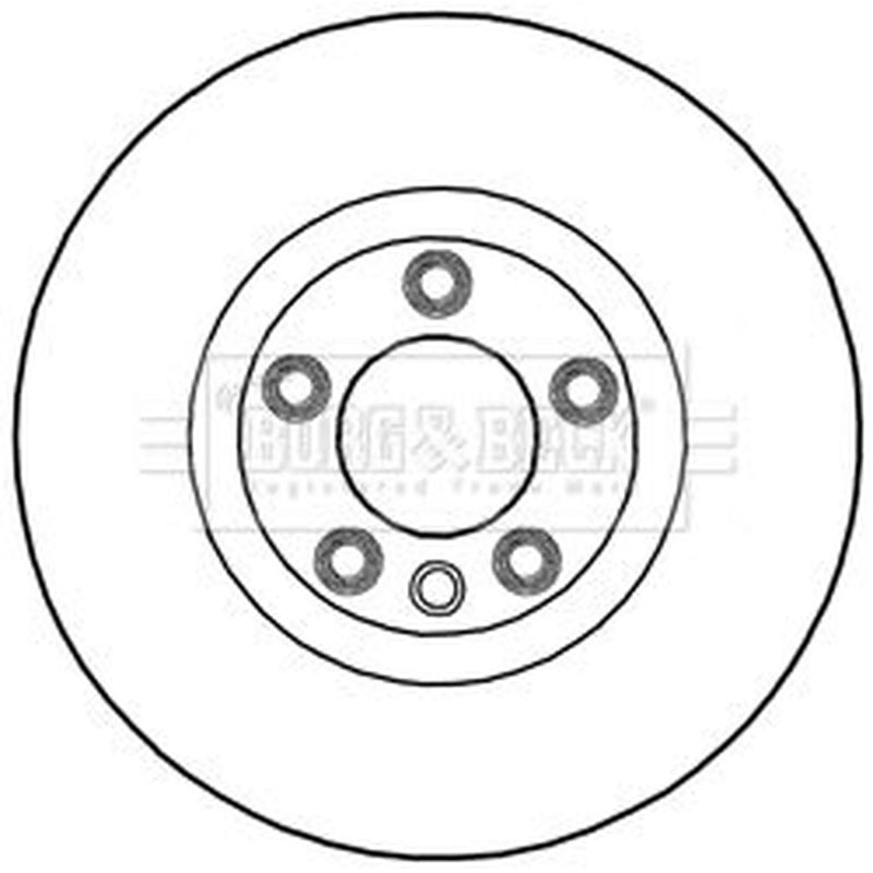 Borg & Beck 2 x Front Vented Brake Discs BBD5757S