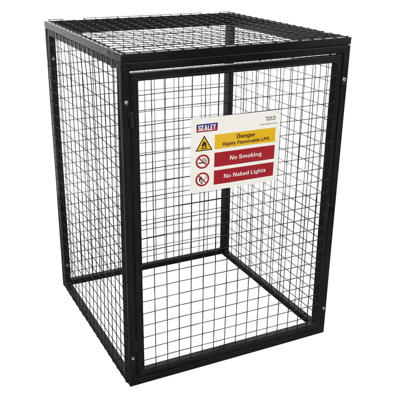 Sealey Safety Cage 4 x 47kg Gas Cylinders GCSC447 Sealey - Dynamic Drive