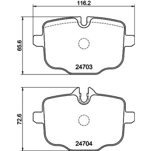 Mintex Rear Brake Pad Set fits BMW 2 2022 on
