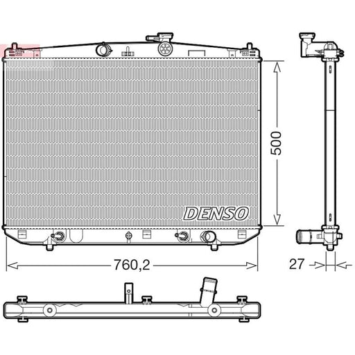 Denso Engine Radiator DRM51020