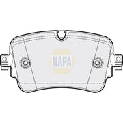 NAPA Rear Brake Pad Set fits Audi A5 2024-2025 2.0