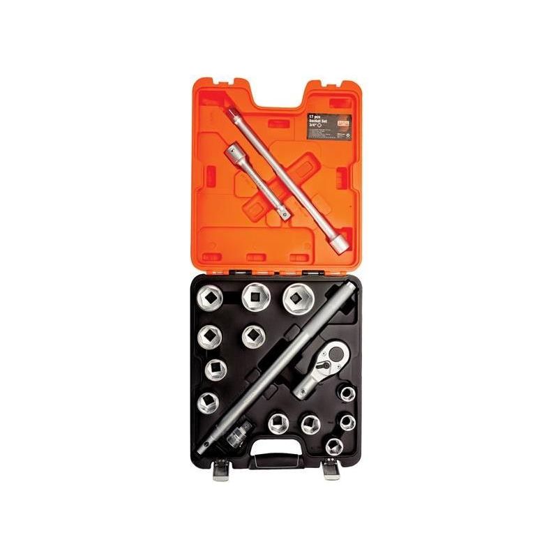 Bahco SLX17 3/4in Drive Socket Set, 17 Piece Bahco - Town Tools