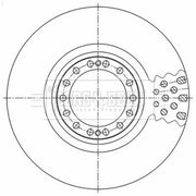 Borg & Beck 2 x Vented Front Brake Discs BBD32670