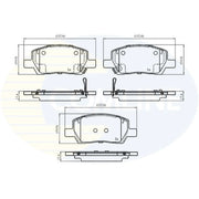 Comline 4 x Front Brake Pad Set fits Hyundai I10 III 2020 on 1.0