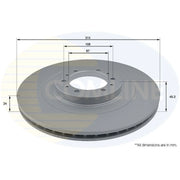 Comline Front Brake Discs & Pads fits Mitsubishi L200 2001-2007 2.5