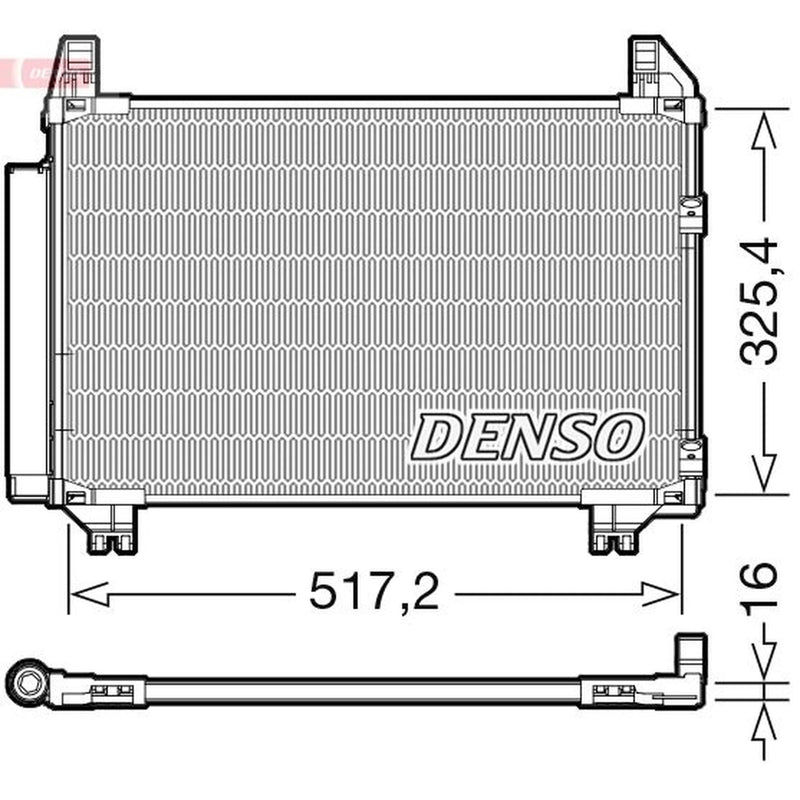 Denso Air Conditioning Condenser fits Toyota Yaris 2005-2012 1.0 1.3 1.33 1.8