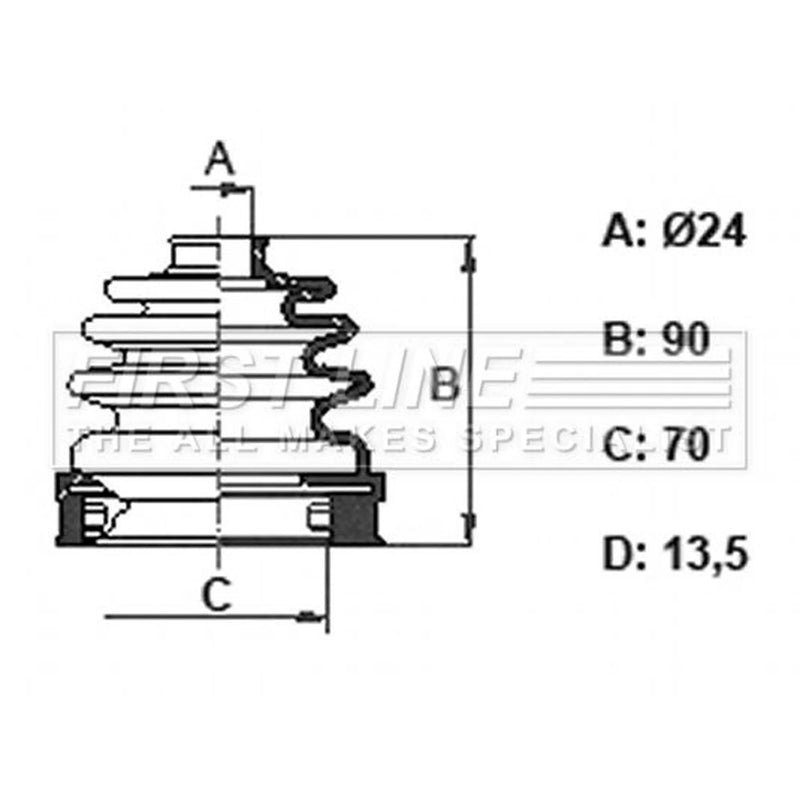 First Line Drive Shaft Bellow Kit