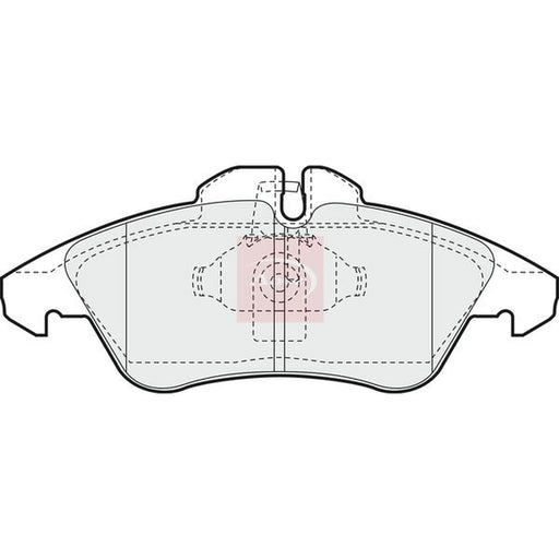 Apec Front Brake Pad Set fits Mercedes-Benz Sprinter 2-T 1995-2006