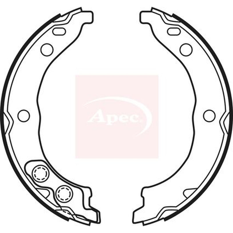Apec Parking Brake Shoe Set fits Citroën Relay II 2002-2006 2.0 2.2 2.8