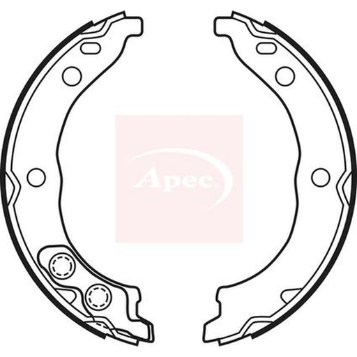 Apec Parking Brake Shoe Set fits Citroën Relay II 2002-2006 2.0 2.2 2.8