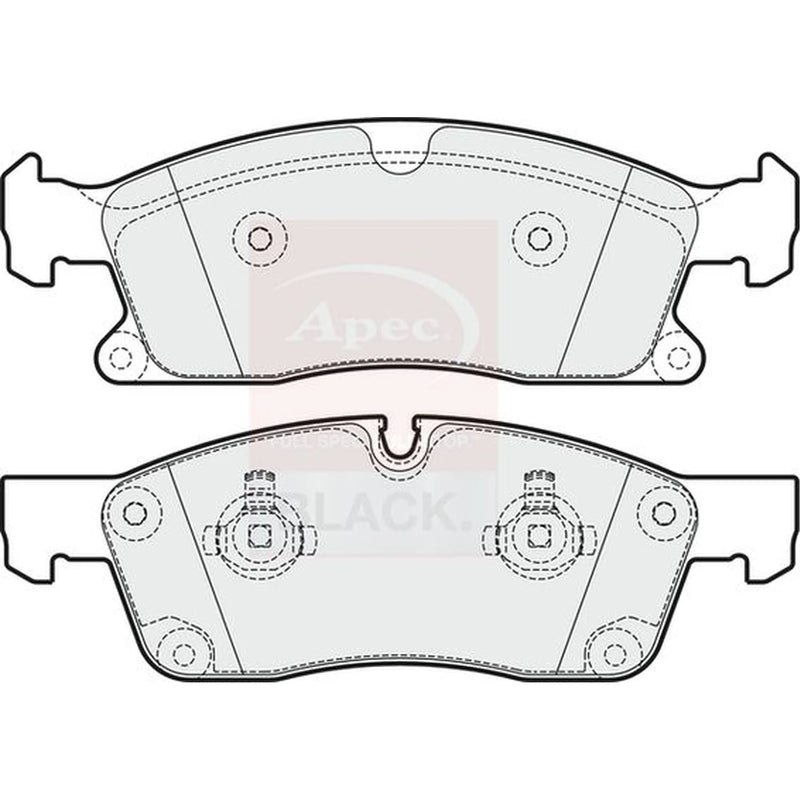 Apec Black Front Brake Pad Set fits Mercedes-Benz Gl-Class 2012-2015