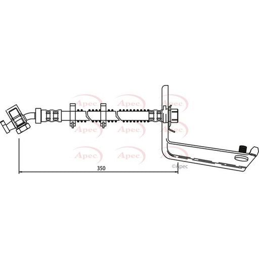 Apec Brake Hydraulic Hose Line Rear Right fits Land Rover Discovery 1998-2004