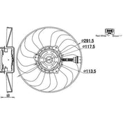 Mahle Engine Cooling Fan fits VW Polo IV 2006-2009 1.6