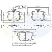 Comline Front & Rear Pads fits Audi A3 2015-2016