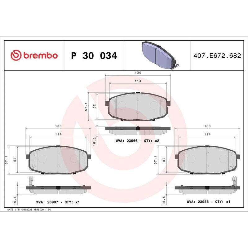 Brembo Front & Rear Brake Discs & Pads fits Kia Soul II 2014-2018 1.6