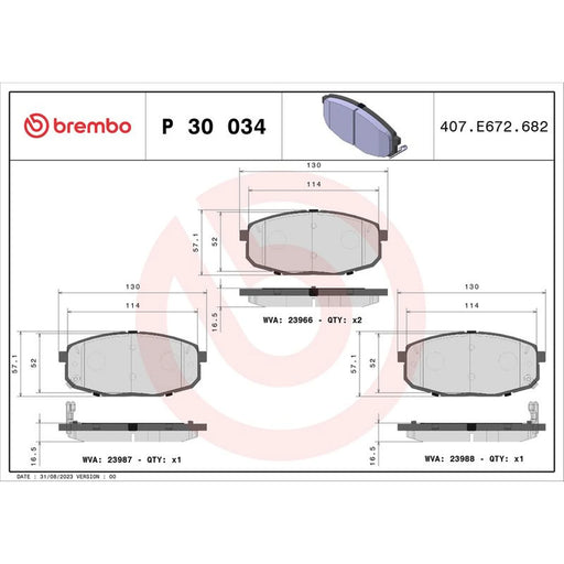 Brembo Front & Rear Brake Discs & Pads fits Kia Soul II 2014-2018 1.6