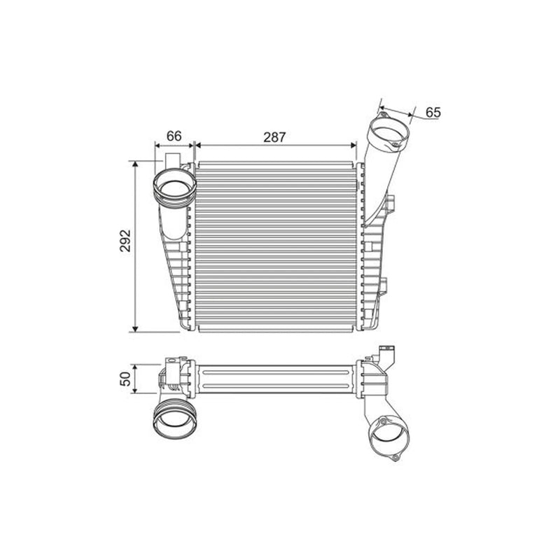 Valeo Intercooler (Charge Air Cooler) Right 818815