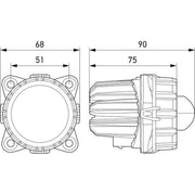 Hella Headlamp De-F Eb MD12 M60P 1KL Right 1KL 998 670-031 46840004 1KL 998