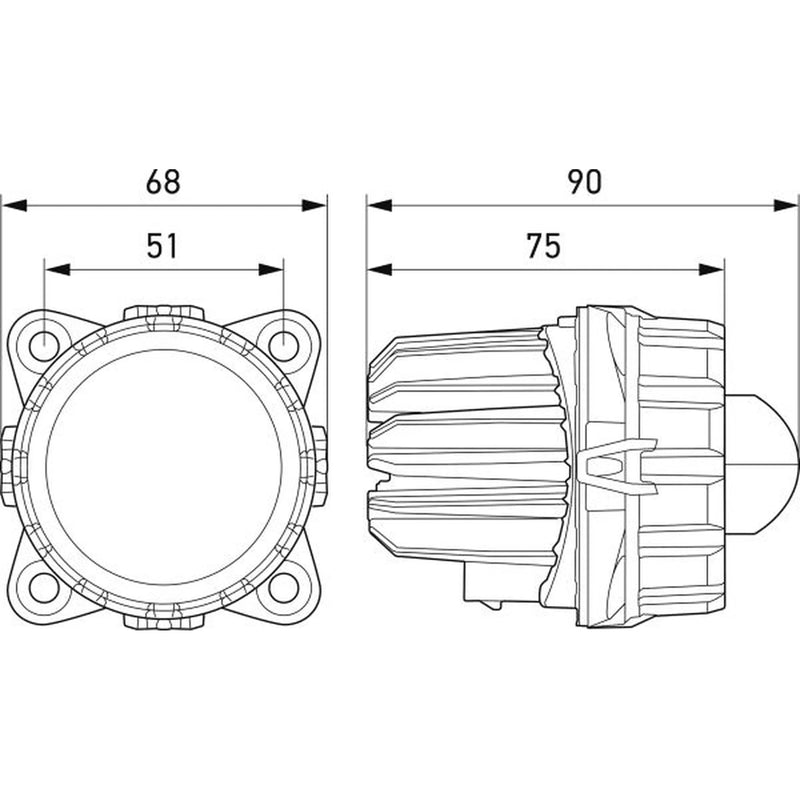 Hella Headlamp De-F Eb MD12 M60P 1KL Right 1KL 998 670-031 46840004 1KL 998