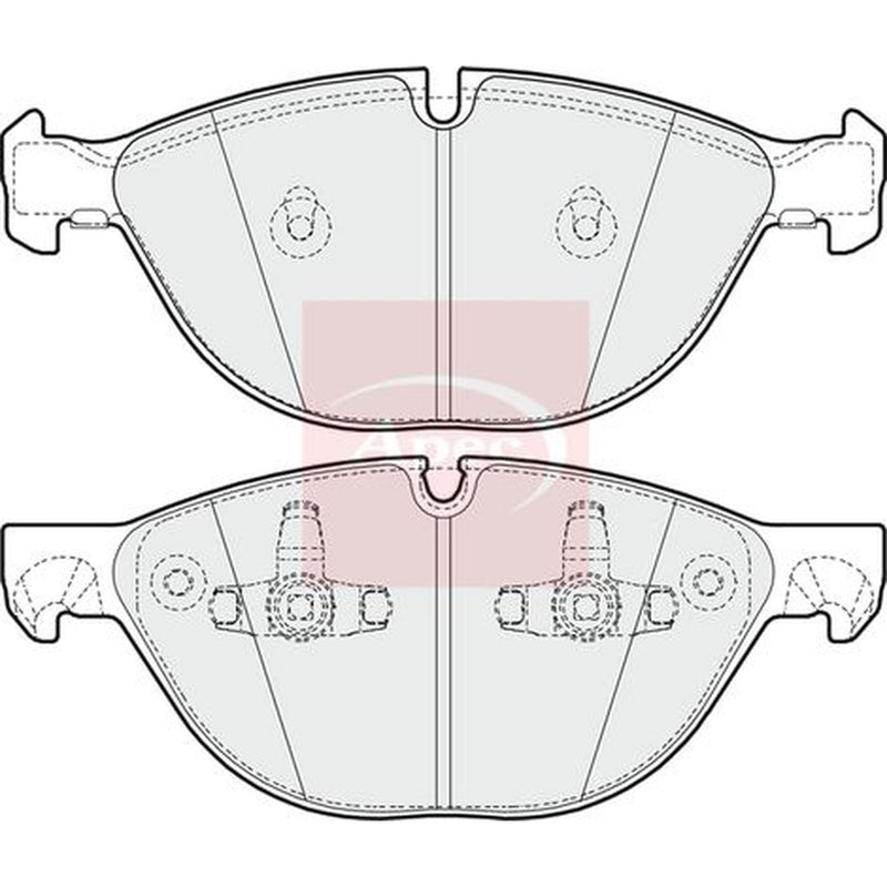 Apec Front Brake Pad Set fits BMW X5 2006-2010 3.0 4.8