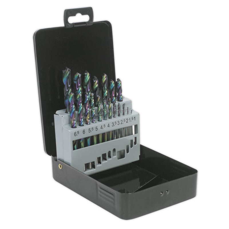 Sealey HSS Drill Bit Set 19pc Edge Ground Metric DIN 338 S0868 Siegen by Sealey - Dynamic Drive
